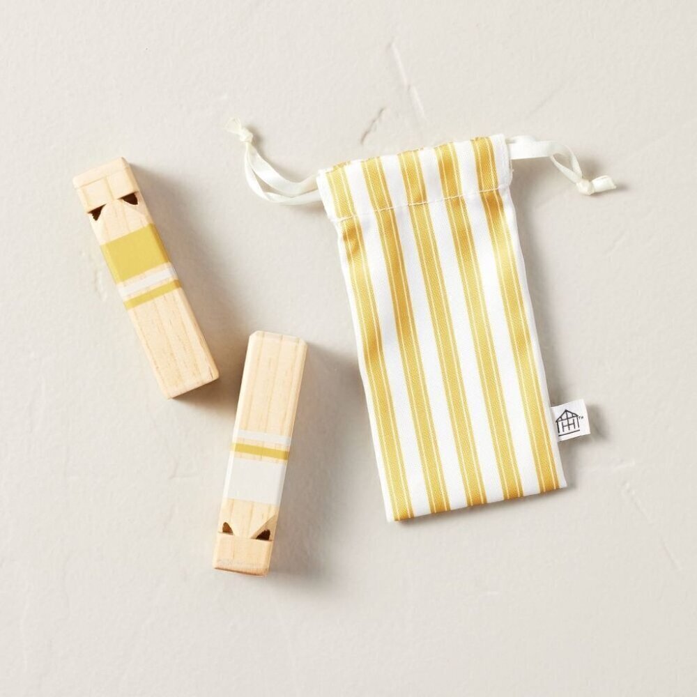 Train Whistle Toy Wooden 3pc Yellow White - Hearth & Hand Magnolia, Target 2022